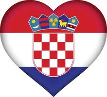 coeur drapeau croatie vecteur