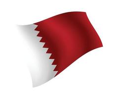 drapeau qatar agitant illustration vectorielle isolé vecteur