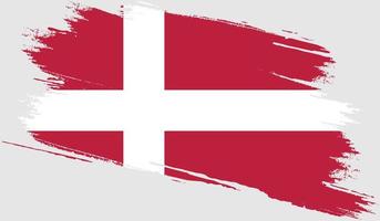 drapeau danemark avec texture grunge vecteur