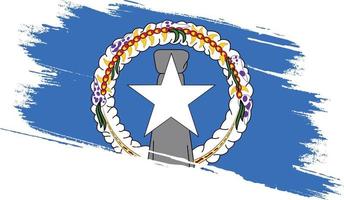 drapeau des îles mariannes du nord avec texture grunge vecteur