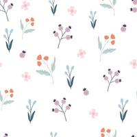 motif floral sans couture. texture fleurie créative. fond de fleurs sauvages. idéal pour le tissu, le textile, le scrapbooking. illustration de dessin animé de vecteur