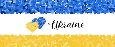 se tenir avec la bannière du site web de l'ukraine. soutenir le motif de paillettes ukrainiennes pour la sublimation de tasse de 11 oz vecteur