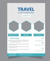 Modèle de conception de flyer multi agence de voyage Hexagon vecteur