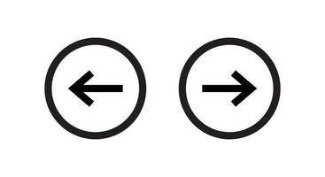 tourner à droite et à gauche symbole d'icône de flèche dans le style de ligne vecteur