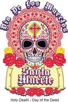 crâne de sucre mexicain, t-shirts design vintage grunge