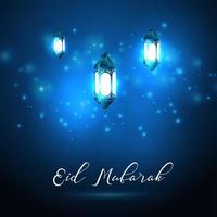 illustration vectorielle de fond brillant eid mubarak vecteur