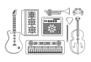 ensemble de matériel de musique professionnel vecteur