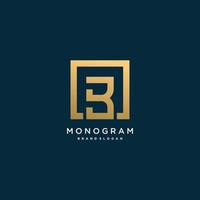 logo de lettre monogramme avec b initial avec concept créatif moderne vecteur premium partie 4