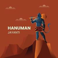 jay shri ram, happy hanuman jayanti, célèbre la naissance du seigneur sri hanuman vecteur