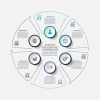 Modèle d&#39;affaires infographie de cercle vecteur