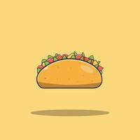 illustration d'icône de vecteur de tacos