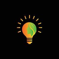 vecteur de conception de logo idée ampoule électrique