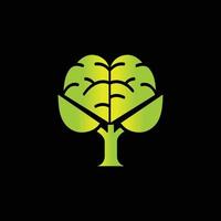 vecteur de symbole de conception de logo de cerveau d'arbre créatif