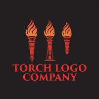 logo torche vecteur exclusif
