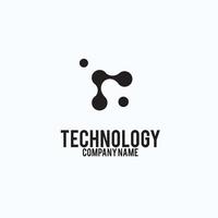 technologie - logo vectoriel pour l'identité d'entreprise. signe de puce abstraite. réseau, illustration de concept de technologie internet. élément de conception.