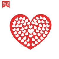 icône de coeur rouge sur fond blanc. illustration de coeur de logo d'amour. vecteur