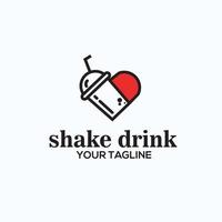 shake drink inspiration exclusive de conception de logo vecteur