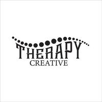 logo exclusif créatif de thérapie vecteur