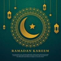 conception de fond islamique ramadan kareem avec une utilisation de style moderne et arabe pour le contenu des médias sociaux et les bannières publicitaires vecteur