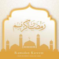 fond islamique ramadan kareem avec une utilisation de style moderne et arabe pour le contenu des annonces sur les réseaux sociaux eid mubarak, eid fitr, ramadan mubarak, hajj, umrah, fête iftar vecteur