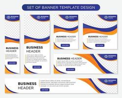 ensemble de conception de modèle de bannière de kit de promotion avec un utilisateur de concept moderne et minimaliste pour la page Web, les publicités, le rapport annuel, la bannière, l'arrière-plan, la toile de fond, le dépliant, la brochure, la carte, l'affiche, la mise en page de la présentation vecteur