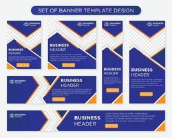 ensemble de conception de modèle de bannière de kit de promotion avec un utilisateur de concept moderne et minimaliste pour la page Web, les publicités, le rapport annuel, la bannière, l'arrière-plan, la toile de fond, le dépliant, la brochure, la carte, l'affiche, la mise en page de la présentation vecteur