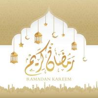 conception de fond islamique ramadan kareem avec une utilisation de style moderne et arabe pour le contenu des médias sociaux et les bannières publicitaires vecteur