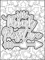 page de coloriage de citations de motivation. page de coloriage de citations inspirantes. page de coloriage des citations affirmatives. page de coloriage de citations positives. ondes positives. page de coloriage de gros mots. typographie motivationnelle. vecteur