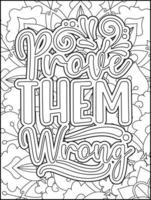 page de coloriage de citations de motivation. page de coloriage de citations inspirantes. page de coloriage des citations affirmatives. page de coloriage de citations positives. ondes positives. page de coloriage de gros mots. typographie motivationnelle. vecteur