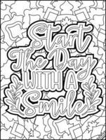 page de coloriage de citations de motivation. page de coloriage de citations inspirantes. page de coloriage des citations affirmatives. page de coloriage de citations positives. ondes positives. page de coloriage de gros mots. typographie motivationnelle. vecteur