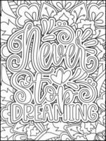 page de coloriage de citations de motivation. page de coloriage de citations inspirantes. page de coloriage des citations affirmatives. page de coloriage de citations positives. ondes positives. page de coloriage de gros mots. typographie motivationnelle. vecteur