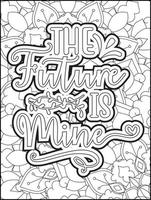 page de coloriage de citations de motivation. page de coloriage de citations inspirantes. page de coloriage des citations affirmatives. page de coloriage de citations positives. ondes positives. page de coloriage de gros mots. typographie motivationnelle. vecteur