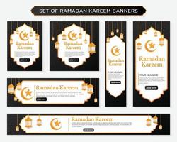 conception de fond islamique ramadan kareem avec une utilisation de style moderne et arabe pour le contenu des médias sociaux et les bannières publicitaires vecteur