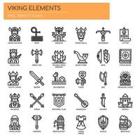 Viking Elements, Thin Line et Pixel Perfect Icons vecteur