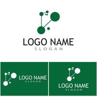 molécule symbole logo modèle vector illustration design