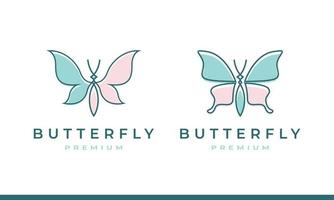 papillon symbole icône dessin au trait contour monoline logo conception inspiration vecteur