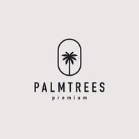 inspiration de conception de logo vectoriel logo hipster palmier vintage