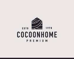 inspiration de conception de logo immobilier cocon maison rétro vintage vecteur