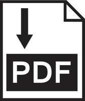 bouton télécharger le fichier pdf. signe de fichier pdf. icône pdf. vecteur