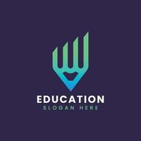 création de logo éducatif moderne abstrait, création de logo d'éducation dégradé coloré vecteur