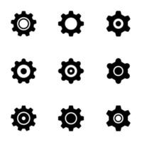 ensemble d'icônes simples sur un paramètre de thème, image vectorielle, conception, collection, télévision, signe, symbole, élément, objet, illustration, isolé. fond blanc vecteur