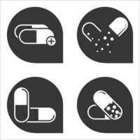 illustration vectorielle sur le thème comprimés et pilules vecteur