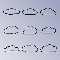 illustration vectorielle sur le thème des nuages vecteur