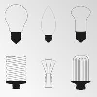illustration vectorielle sur le thème ampoule vecteur