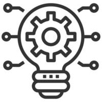 icône de ligne d'innovation vecteur