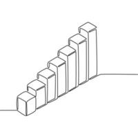 illustration vectorielle de ligne continue pour le symbole d'entreprise de croissance. vecteur