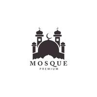 mosquée islam lieu de culte ramadan logo vecteur icône symbole illustration conception