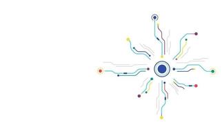 connexion de technologie de circuit numérique future conception d'arrière-plan de points et de lignes. illustration vectorielle vecteur