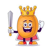 vecteur de personnage de mascotte de dessin animé king peach