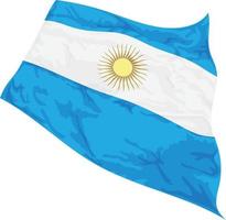 illustration vectorielle du drapeau argentin se balançant dans le vent vecteur